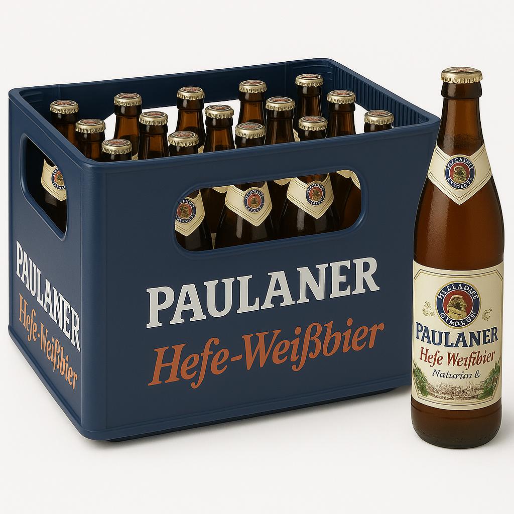 Kasten Paulaner Hefe‑Weißbier (Naturtrüb) 20 x 0,5 ltr