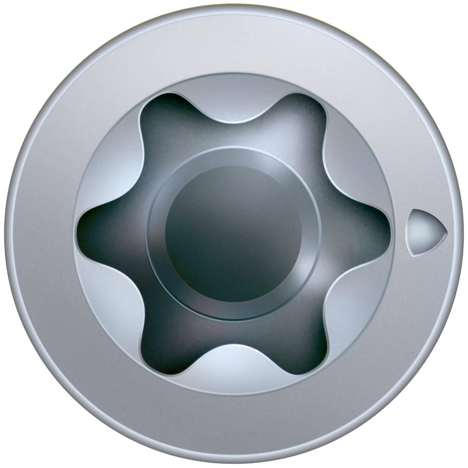 SPAX Dielenschrauben Senkkopf, weiß verzinkt, T-STAR plus, Teilgewinde, 4CUT, WIROX A3J