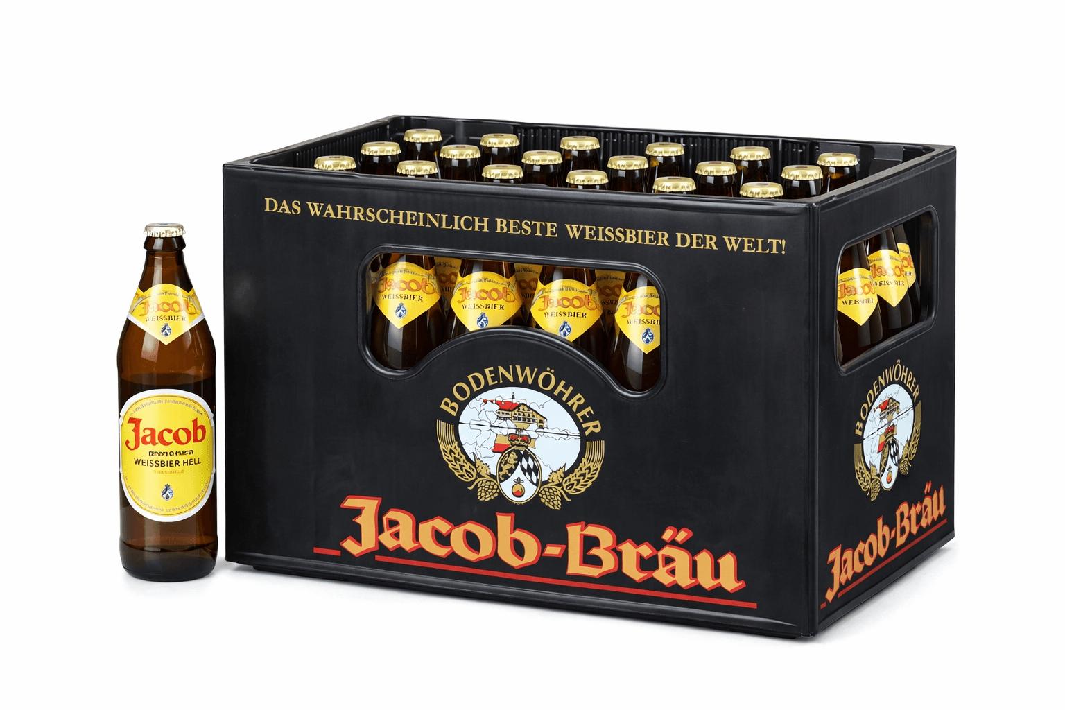Jacob Hefeweizen Hell Mehrwegkasten 20 × 0,5 l