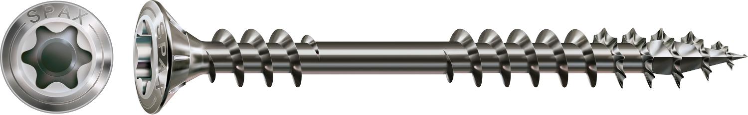 SPAX Fassadenschraube aus Edelstahl rostfrei A2, T-STAR plus, Reduzierter Linsensenkkopf, Fixiergewinde, 4CUT
