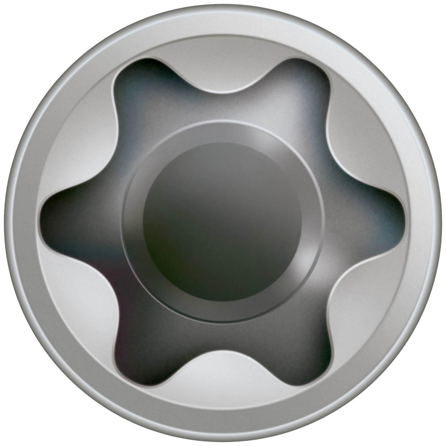 SPAX Terrassenschraube aus Edelstahl rostfrei A2, T-STAR plus, Zylinderkopf, Fixiergewinde, CUT-Spitze