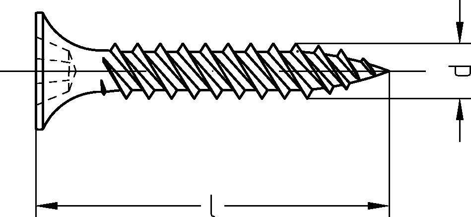 Dresselhaus, Gipsplattenschrauben mit Feingewinde Trompetenkopf-H, CE-konform