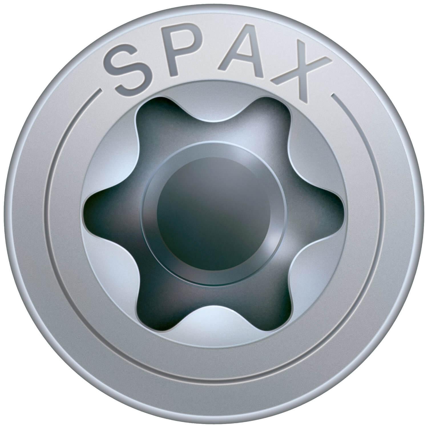 SPAX Universalschraube, weiß verzinkt, T-STAR plus, Senkkopf, Teilgewinde, 4CUT, WIROX A3J, blank verzinkt