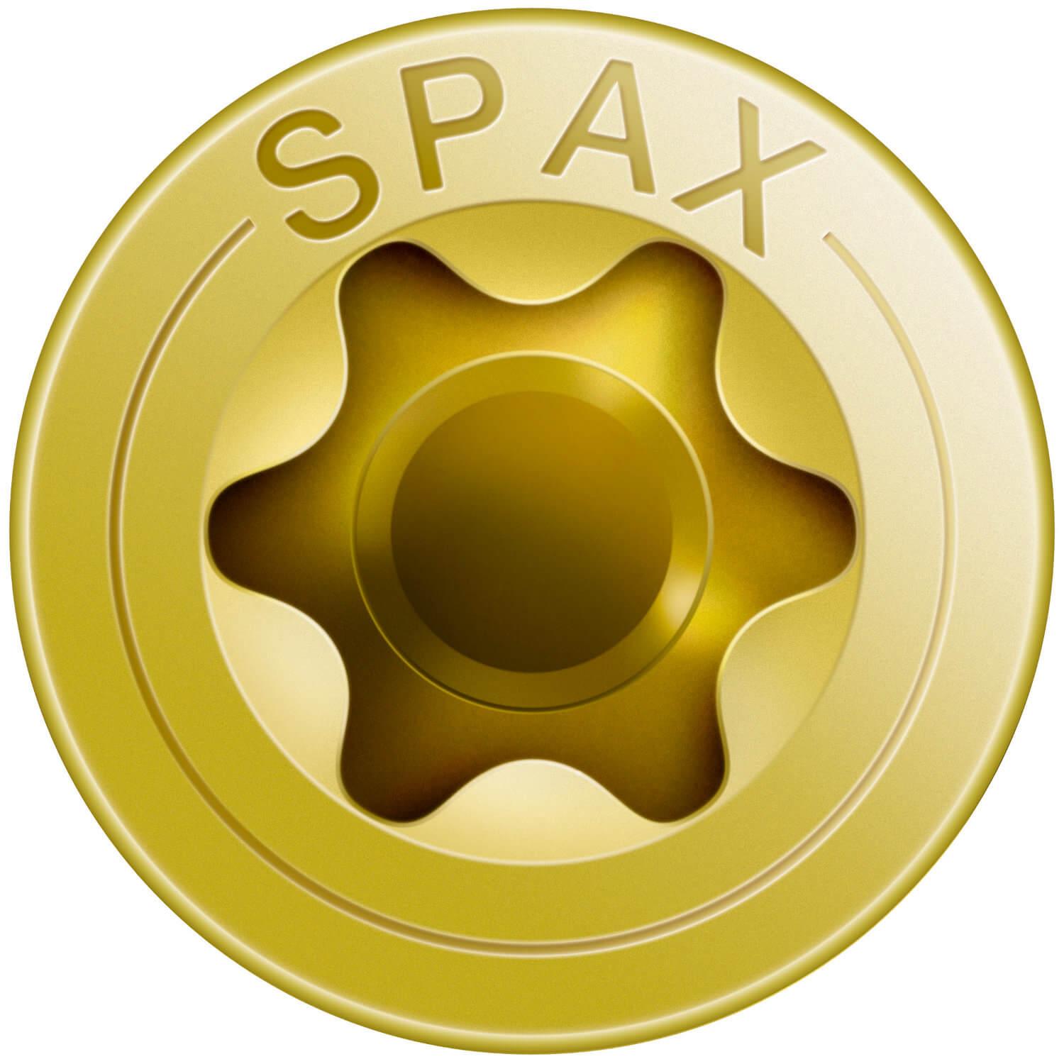 SPAX Universalschraube, gelb verzinkt, T-STAR plus, Senkkopf, Vollgewinde, 4CUT, YELLOX A2L