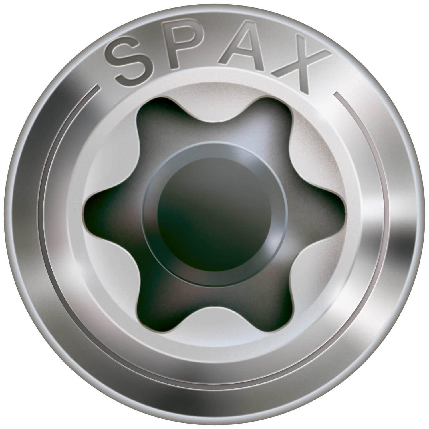SPAX Fassadenschraube aus Edelstahl rostfrei A2, T-STAR plus, Linsensenkkopf, Teilgewinde, CUT-Spitze