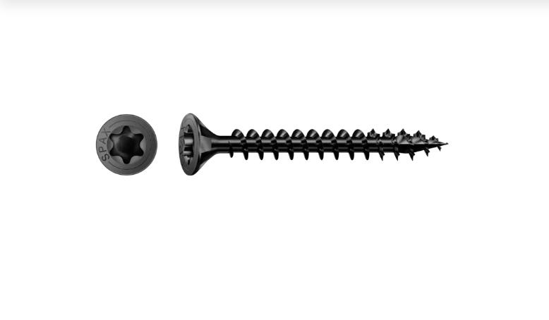 SPAX Universalschraube, Vollgewinde, Senkkopf, T-STAR plus, 4-CUT, Schwarz verzinkt